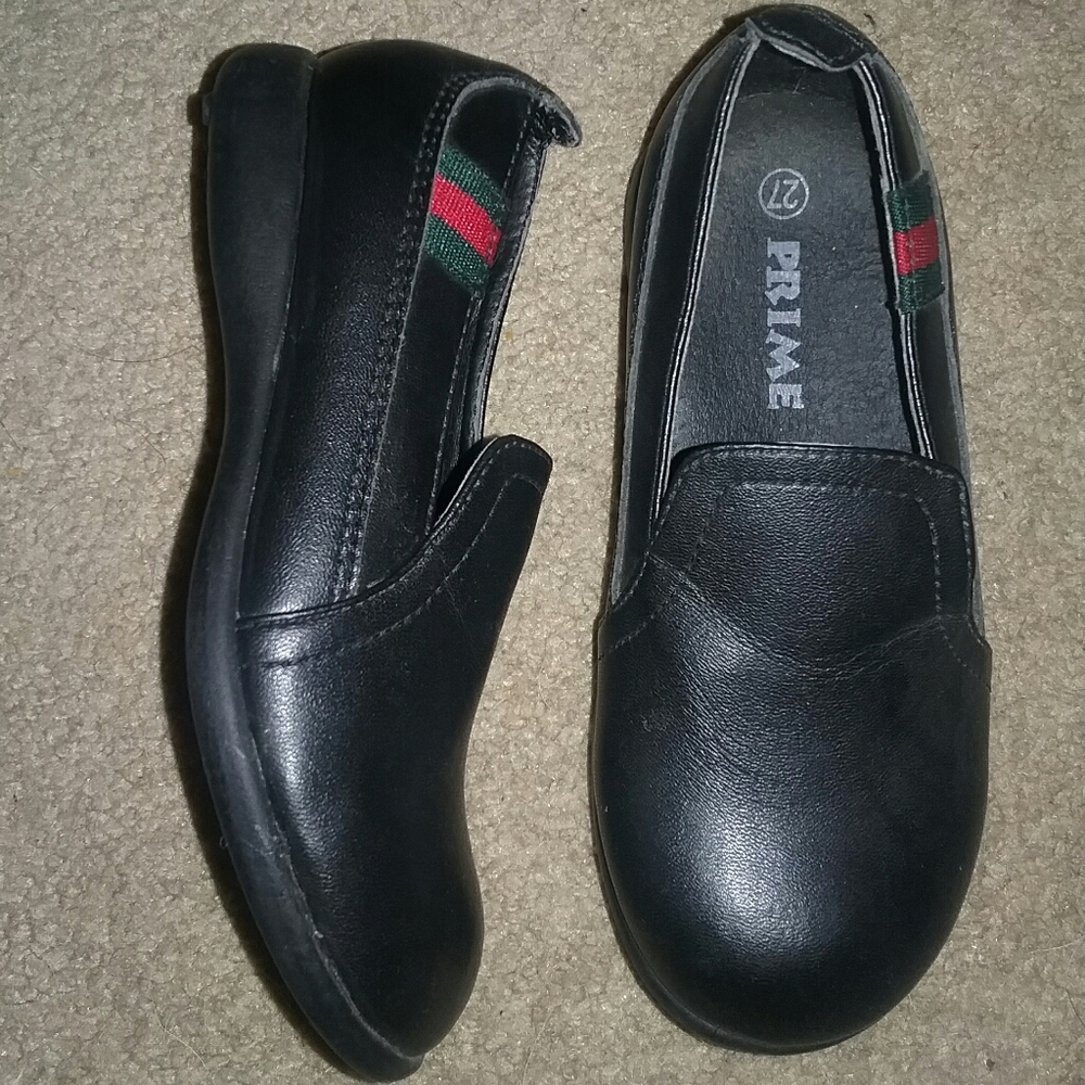 Girls Prime Black Dress Shoe 9.5 (27 European)